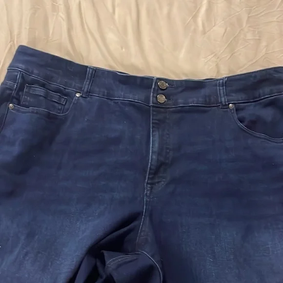 LANE Bryant high rise straight jeans size 24S - Picture 4 of 7